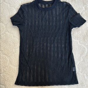 Striped Black and Silver T-Shirt